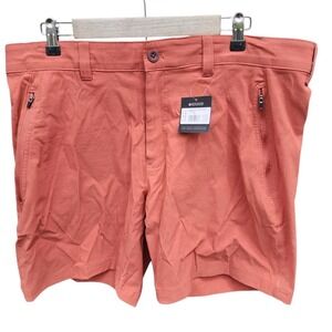 Eddie Bauer Men's Horizon Guide Wander Shorts, Maroon, 38 New With Tags